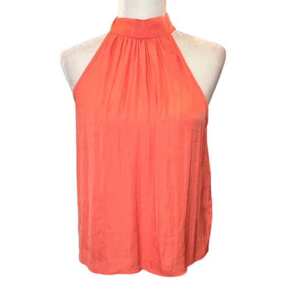 NWT JOIE Orange High Neck Sleeveless Tank Top - S - Picture 1 of 11